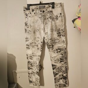 Rock & Republic Black and White Tie-Dye Women Jeans